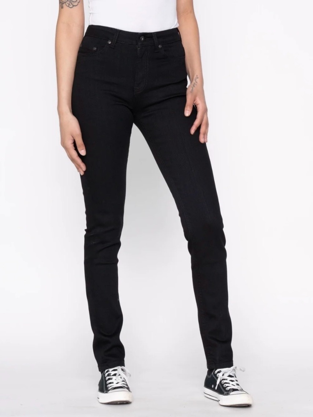 Naked and Famous Black Power Stretch High-Rise Skinny Jeans Size 32 NWOT